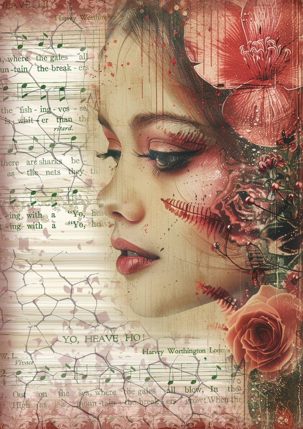 Toiles canevas imprimées – Vintage Red – A4
