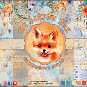 Set de papiers créatifs – Collection «My Little Fox» – Format A4