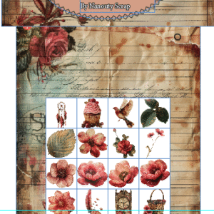 Die-cuts à découper – Vintage Red – 48 pièces