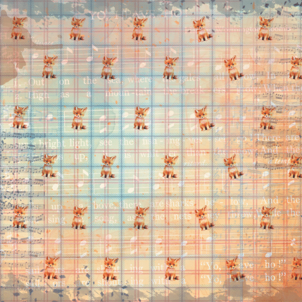 Set de papiers créatifs – Collection «My Little Fox» – Format 21x21 cm – Image 16