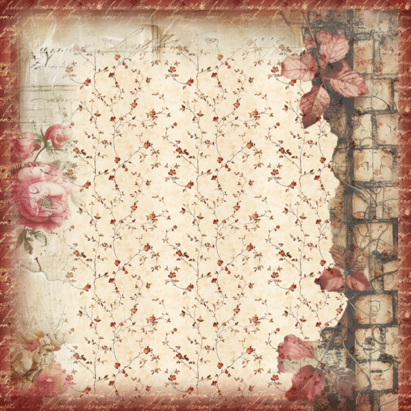 Set de papiers créatifs – Vintage Red – 21 x 21 cm – Image 4