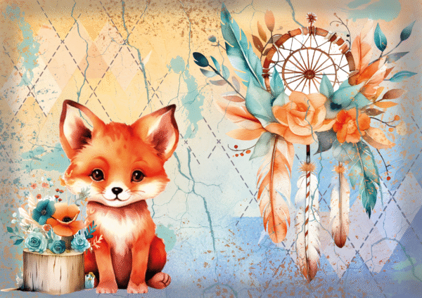 Set de papiers créatifs – Collection «My Little Fox» – Format A4 – Image 15
