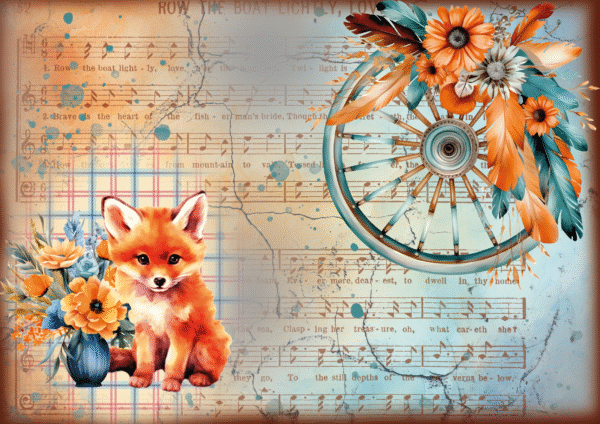 Set de papiers créatifs – Collection «My Little Fox» – Format A4 – Image 13
