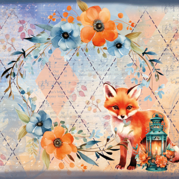 Set de papiers créatifs – Collection «My Little Fox» – Format 21x21 cm – Image 11