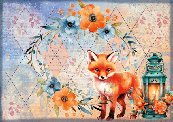 Set de papiers créatifs – Collection «My Little Fox» – Format A4 – Image 11
