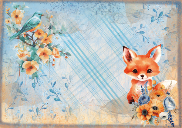 Set de papiers créatifs – Collection «My Little Fox» – Format A4 – Image 9