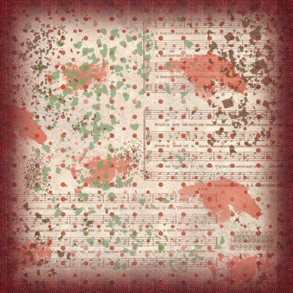 Set de papiers créatifs – Vintage Red – 21 x 21 cm – Image 12