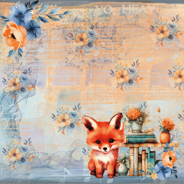 Set de papiers créatifs – Collection «My Little Fox» – Format 21x21 cm – Image 7