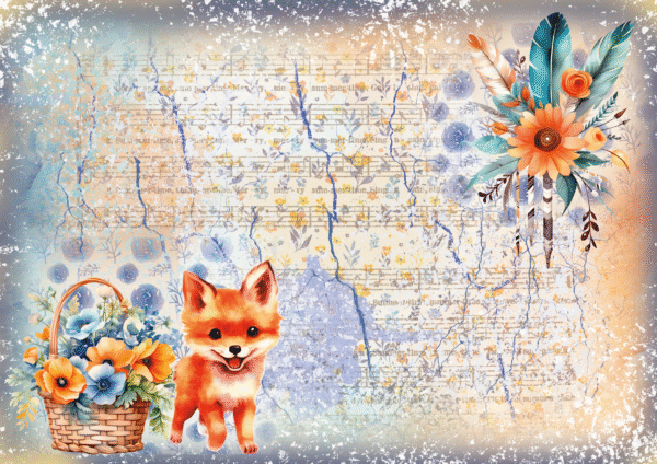 Set de papiers créatifs – Collection «My Little Fox» – Format A4 – Image 5