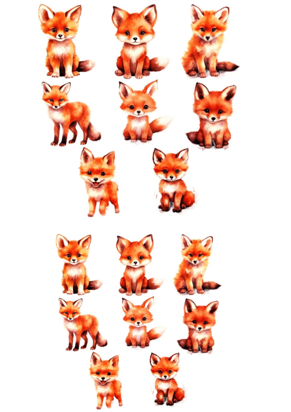 Die-cuts – Collection "My Little Fox" – 40 pièces – Image 2